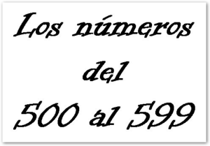 Números del 500 al 599 | Matemáticas